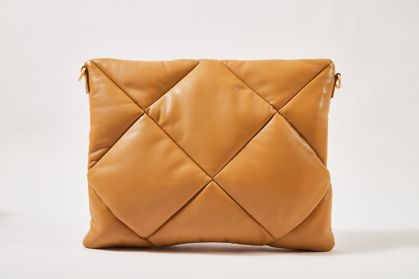 PlushLuxe Leather Laptop Sleeve in Golden Caramel