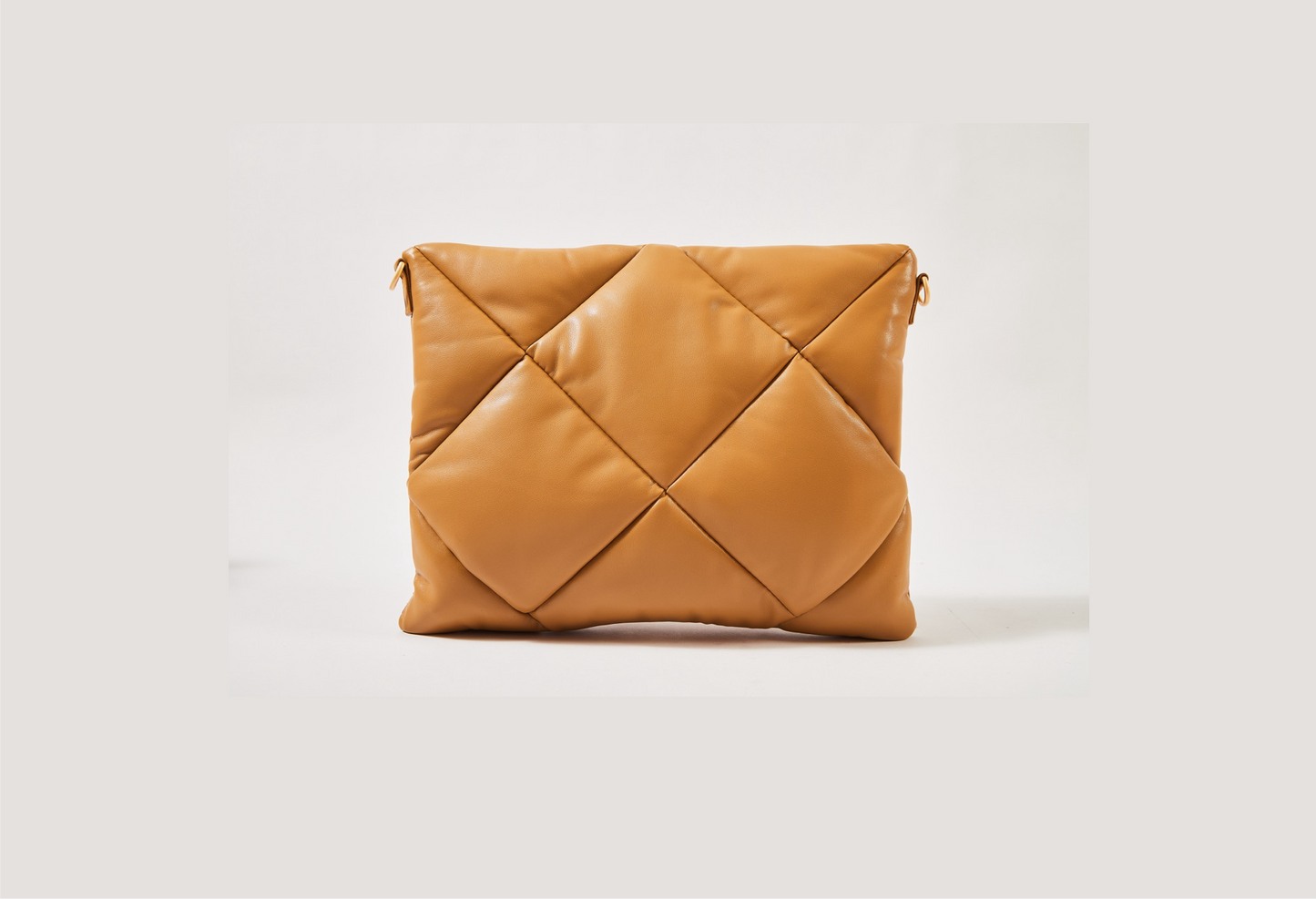 PlushLuxe Leather Laptop Sleeve in Golden Caramel